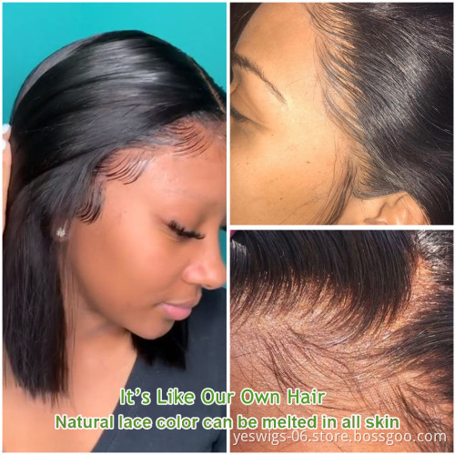 Yeswigs Wholesale Transparent HD Full Lace Bob Human Hair Lace Frontal Wigs For Black Women Brazilian Virgin Hair Lace Front Wig